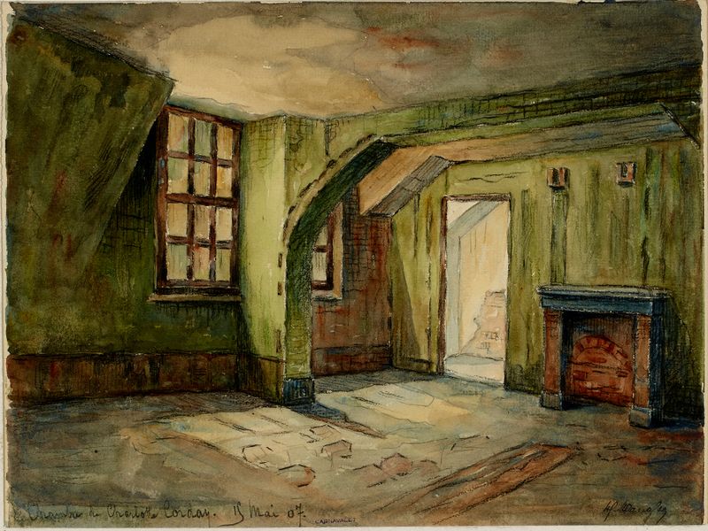 Escena interior con luz suave y tela de Georges-Henri Manesse, 1907