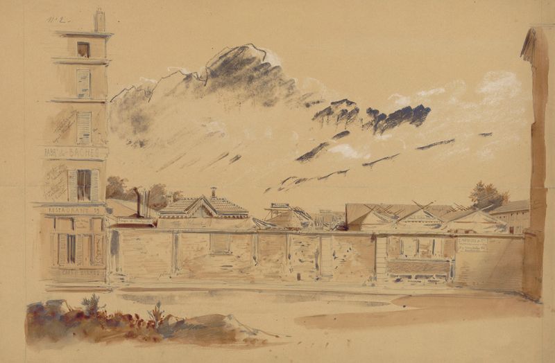 Landscape of Vieux Bercy, N° 2 by Jules-Adolphe Chauvet, oil on canvas