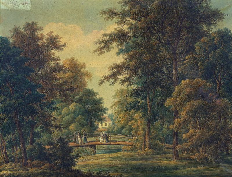 Architecture of Magistrate Heurlin’s Residence by Johan Fredrik Julin, oil on canvas