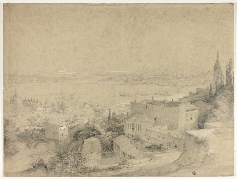 Arquitectura de Constantinopla por David Roberts, pintura al óleo