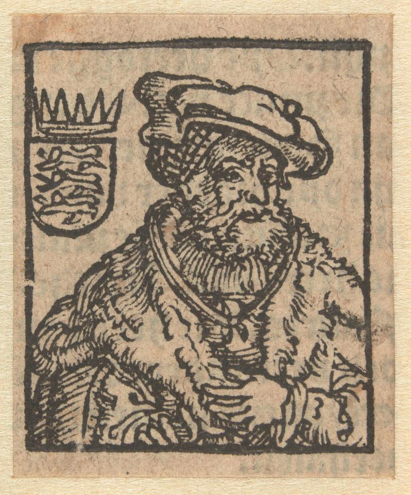 Portrait of Christiaan II van Denemarken, paper, by Jan Swart van Groningen