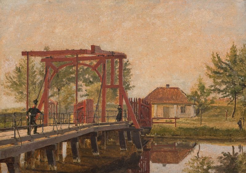 The Northern Drawbridge to the Citadel in Copenhagen, oil on canvas by Christen Købke
