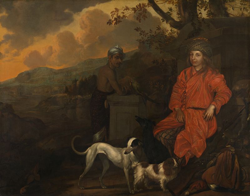 Retrato de Philippus Baldaeus y Gerrit Mossopotam, pintura al óleo de Johan de la Rocquette