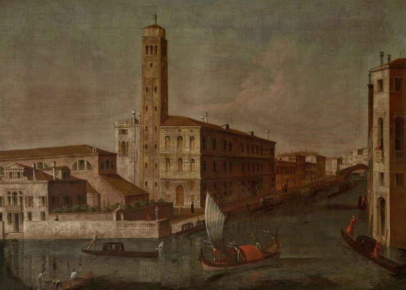Rococo architecture of Ligurian Academy of Fine Arts in Venice by Pietro Bellotti di Canaleti