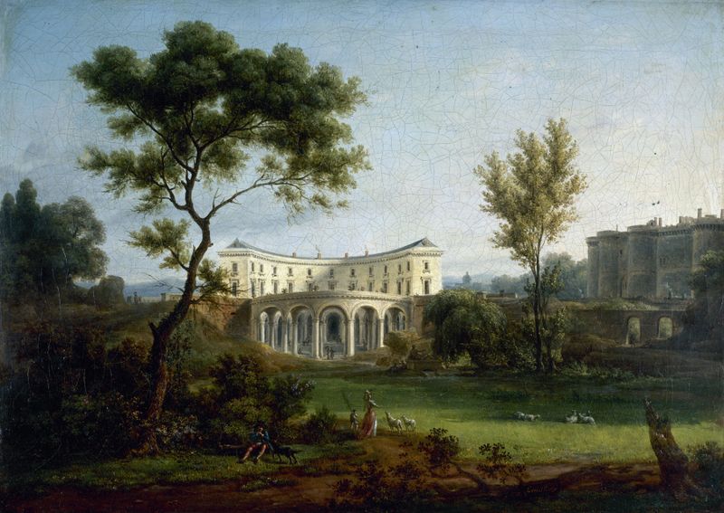 Arquitectura neoclásica de la casa de Beaumarchais por Jean-Baptiste François Genillion