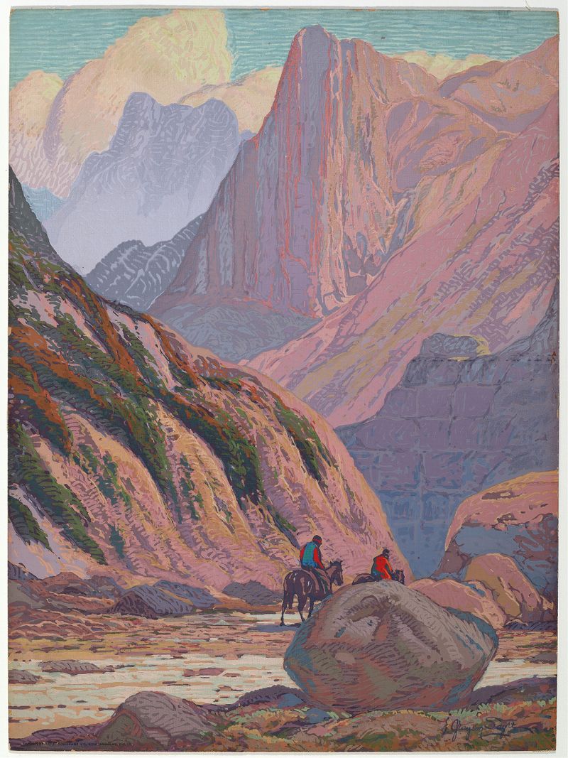 Paisaje del Cañón de Arizona por Fred Grayson Sayre, óleo sobre lienzo