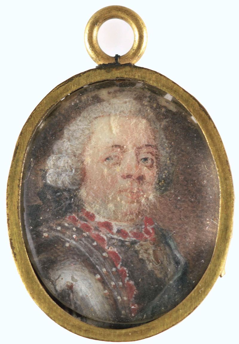 Retrato de um jovem príncipe em marfim por artista desconhecido