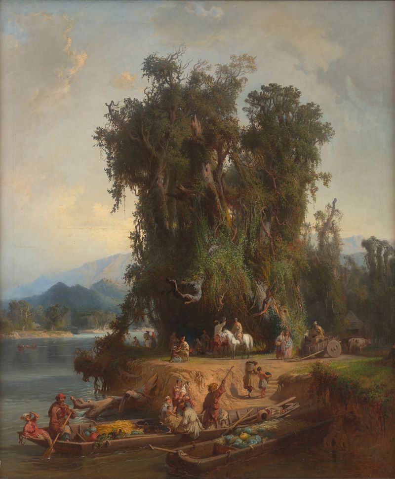 Fruit harvesting in Mengrelia by Paul Franken, realism artwork