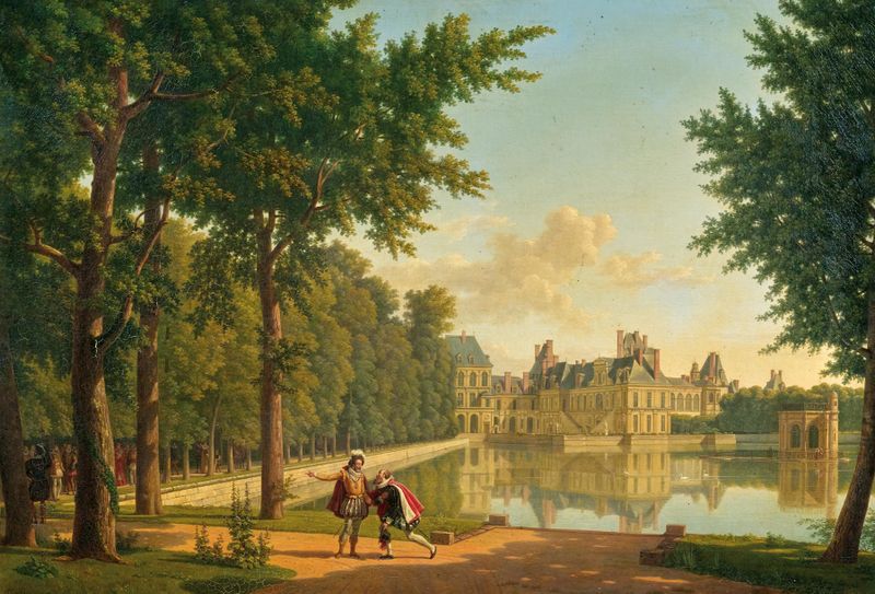 Henrique VI e Sully em óleo sobre tela de Alexandre Louis Robert Millin du Perreux