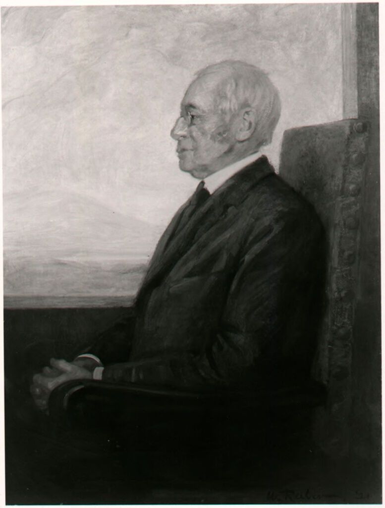 Portrait of Charles William Eliot by Winifred Rieber, oil on canvas
