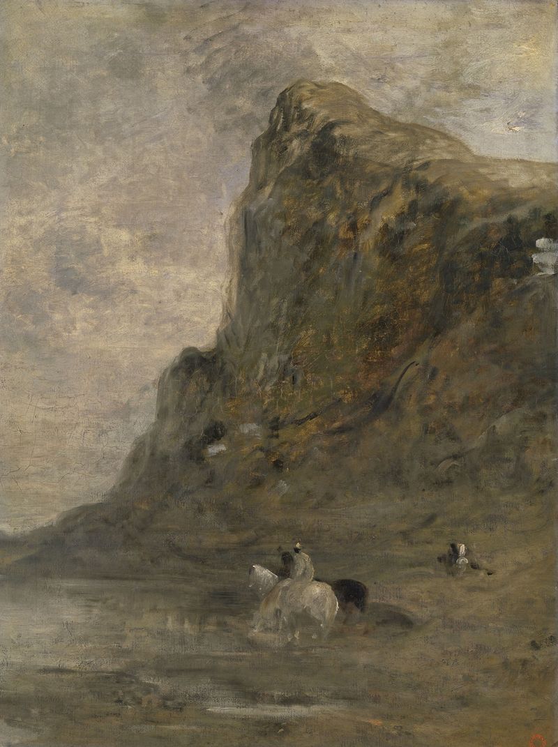 Horsemen at the Foot of the Chiffa Cliffs, oil on canvas by Eugène Fromentin