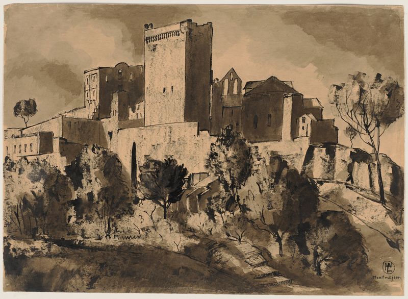 Landscape of Abbey Montmajour by Hermann Lismann, oil on canvas
