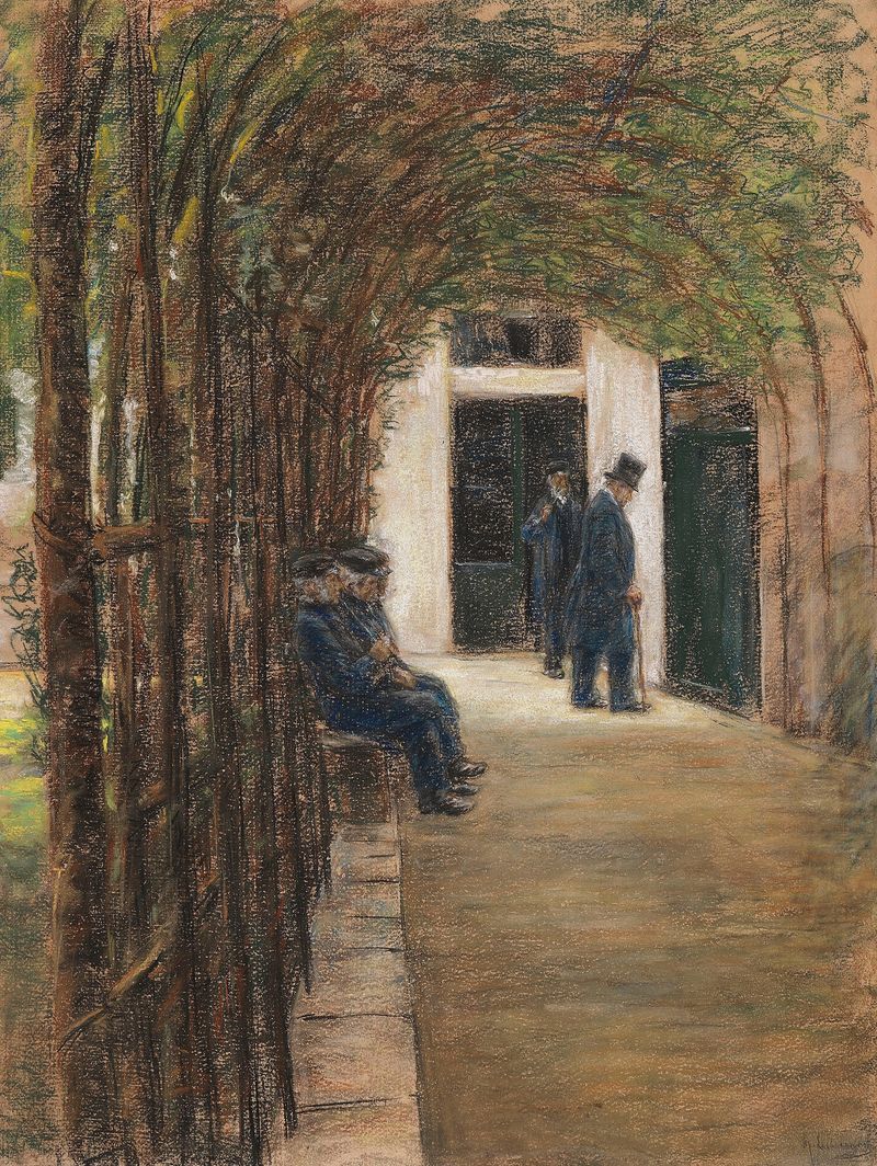 Altmännerhaus en Ámsterdam, óleo sobre lienzo de Max Liebermann