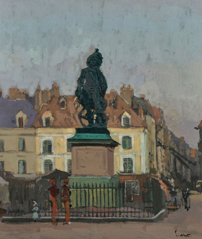 Le Grand Duquesne de Walter Richard Sickert, óleo de um edifício iluminado por luz suave.