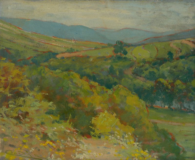 Landscape of The Hornád Valley by Ľudovít Čordák, impressionism