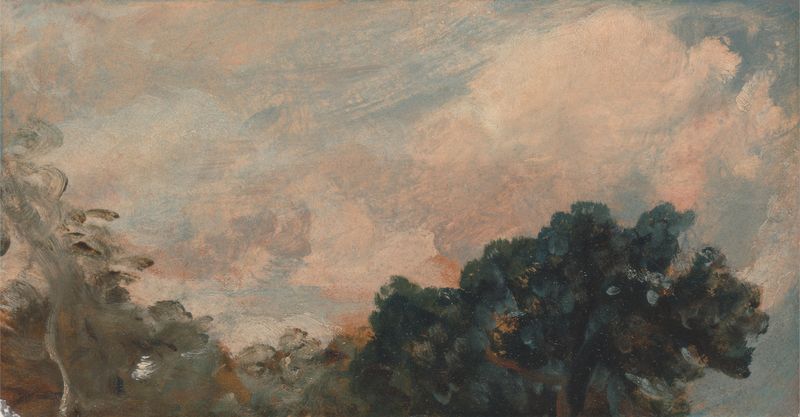 Cloud Study with Trees, óleo sobre lienzo de John Constable