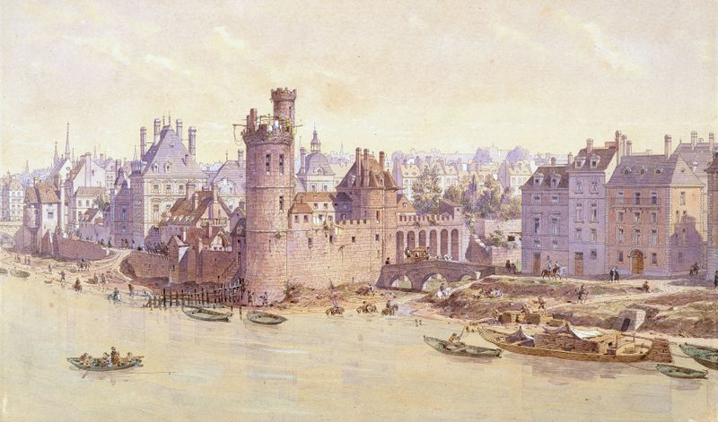 Arquitectura del Hôtel de Guénégaud, óleo sobre lienzo de Fédor Hoffbauer