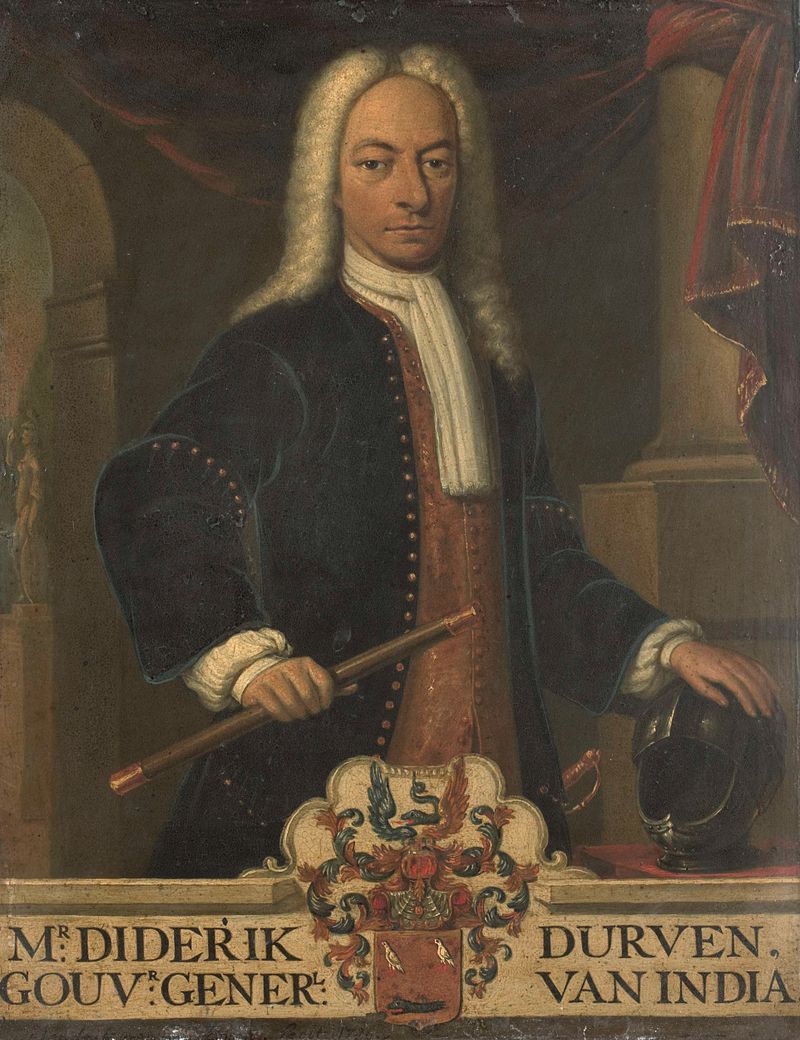 Portrait of Diederik van Durven, metal artwork by Hendrik van den Bosch