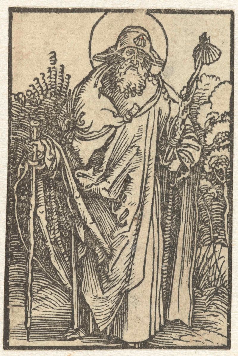 São Tiago em uma túnica, gravura de Albrecht Dürer, 1503