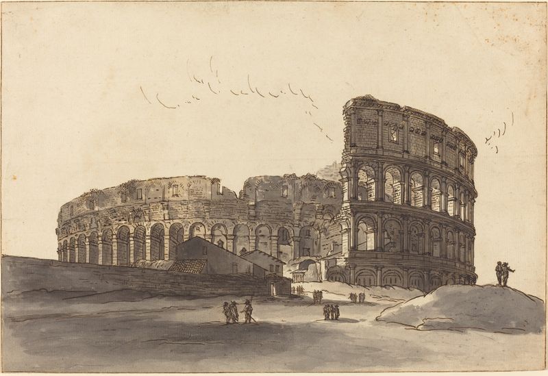 The Colosseum by Victor-Jean Nicolle, watercolor on paper