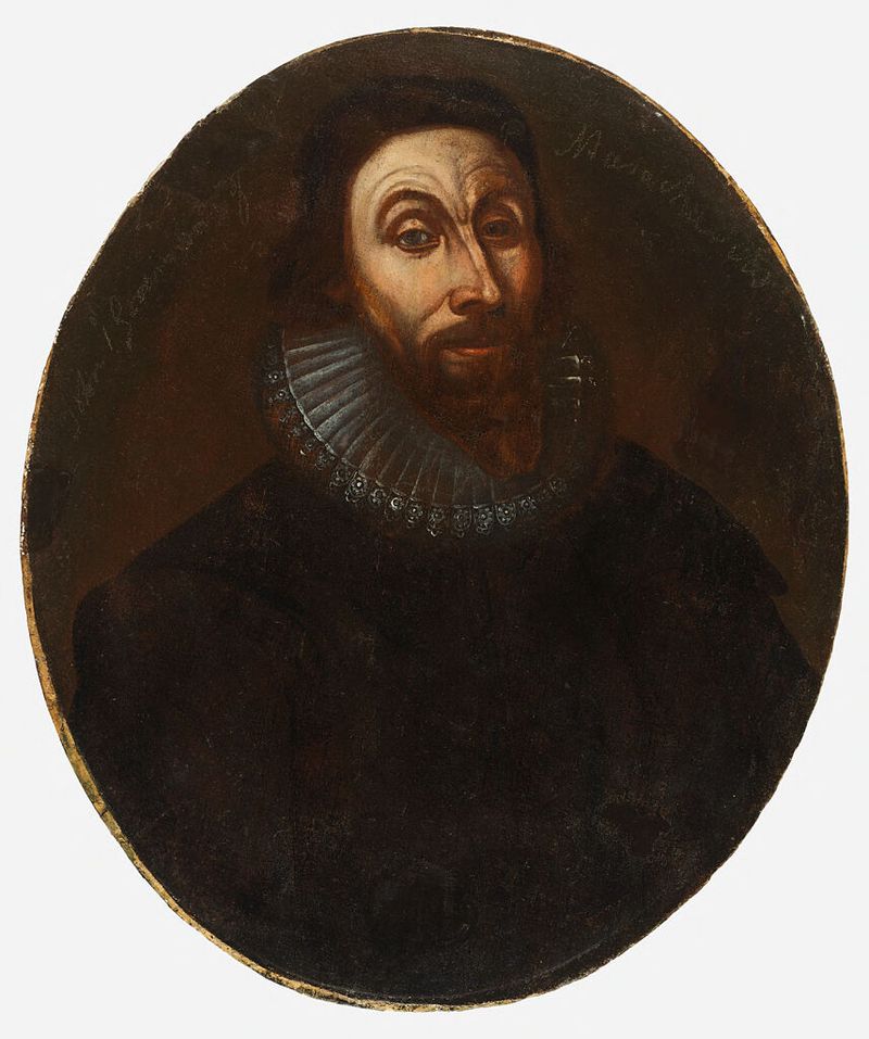 Retrato de John Winthrop, óleo sobre tela de um artista não identificado