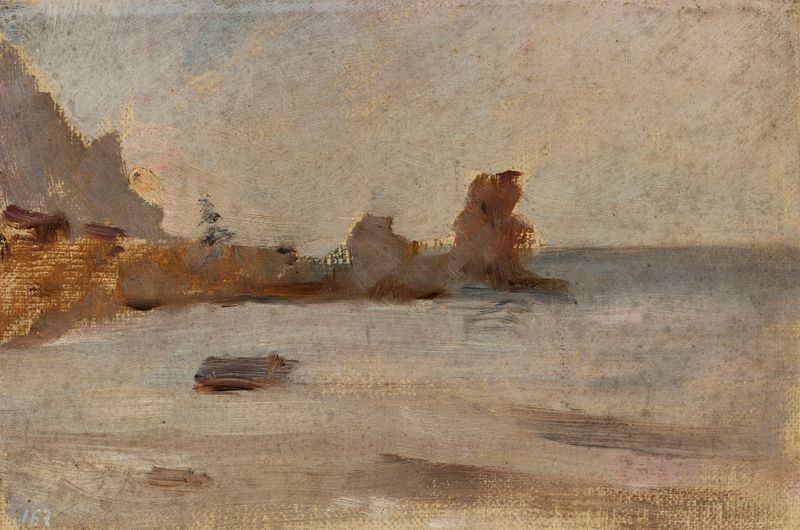 Seaside in Gurzuf de Jan Ciągliński, impresionismo, escena marina