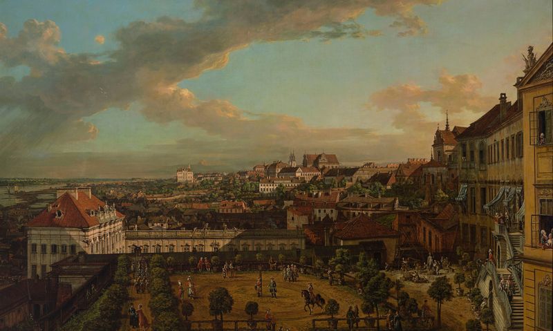 View of Warsaw from the Terrace of the Royal Castle, oil painting by Bernardo Bellotto