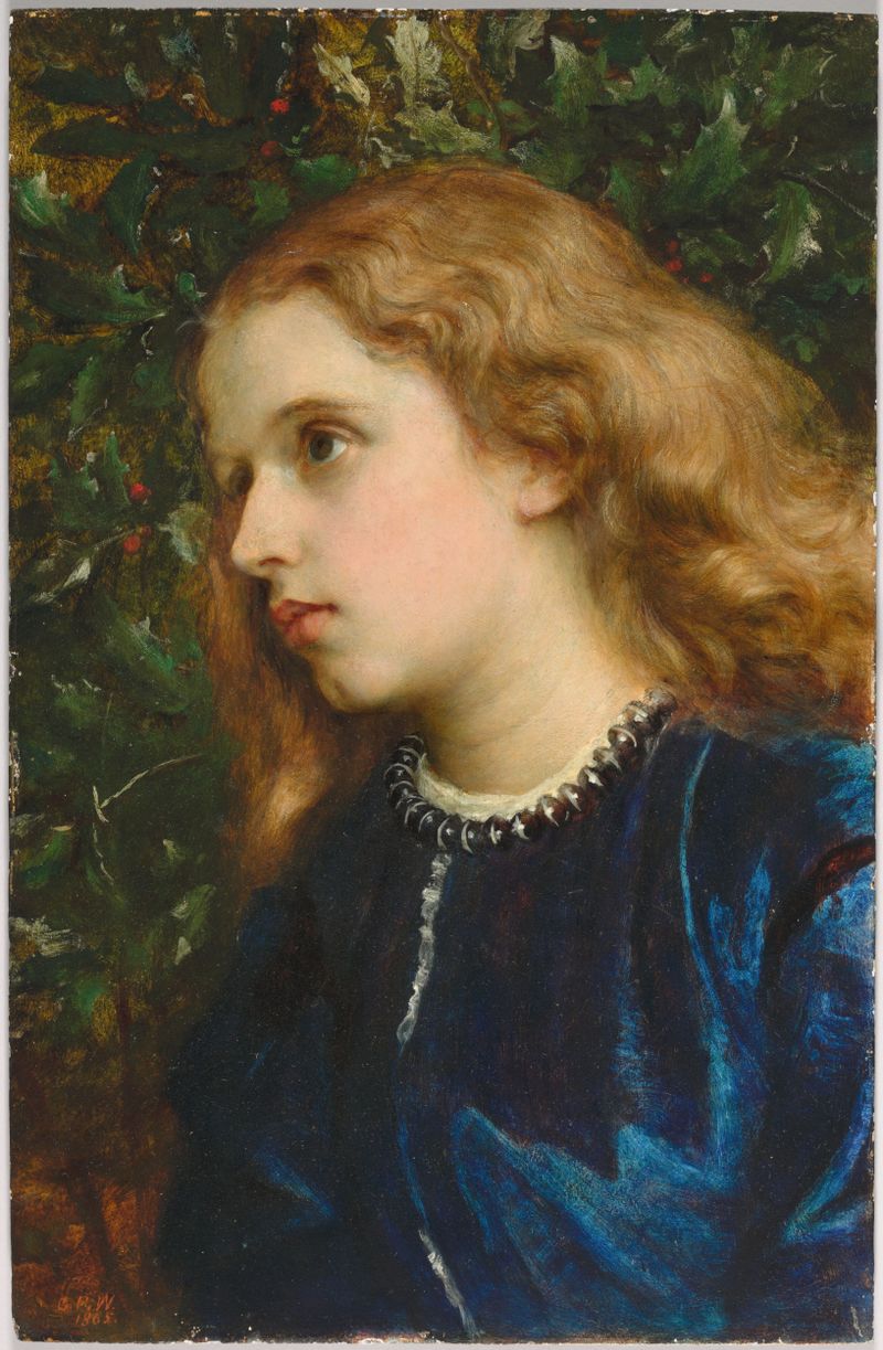 Retrato de Virginia Dalrymple, óleo sobre painel de George Frederic Watts