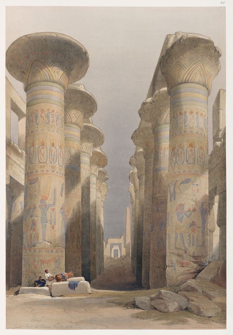 Thebes. Great Hall at Karnak by David Roberts, medium unknown