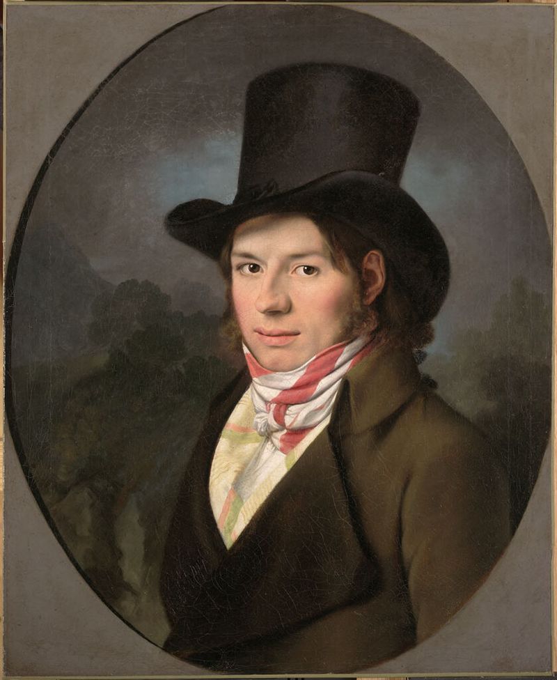 Retrato de um homem, óleo sobre tela de um artista não identificado