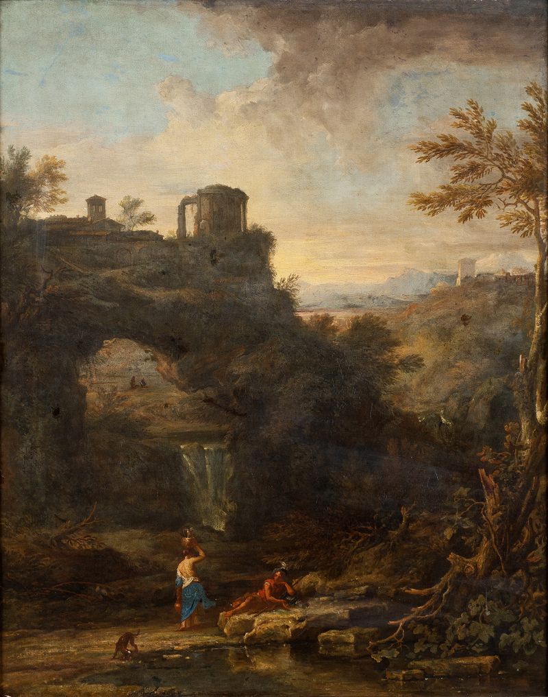 Landscape with a Tholos, oil on canvas by Alessio de Marchis