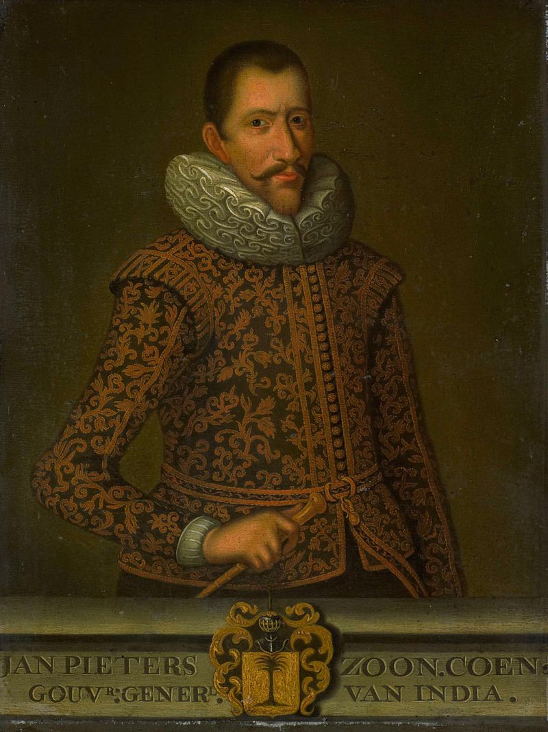 Retrato de Jan Pietersz Coen, óleo sobre panel de artista desconocido