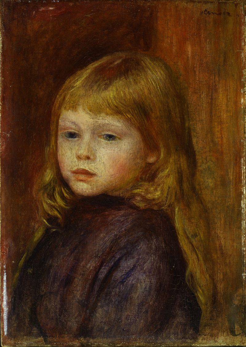 Retrato de Edmond Renoir, Jr. por Pierre-Auguste Renoir, óleo sobre tela