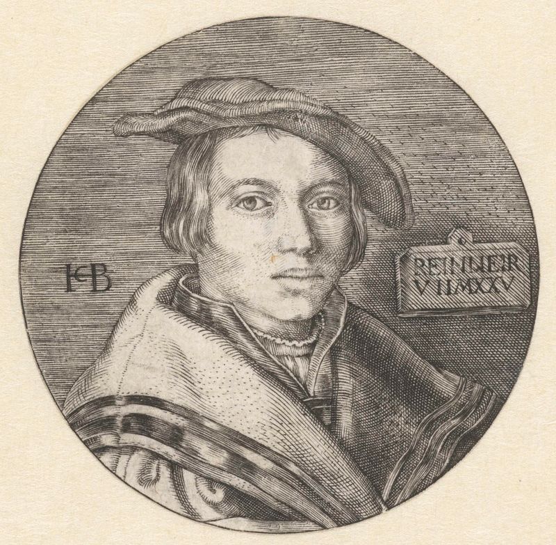 Retrato de un niño con boina, grabado de Unknown Artist