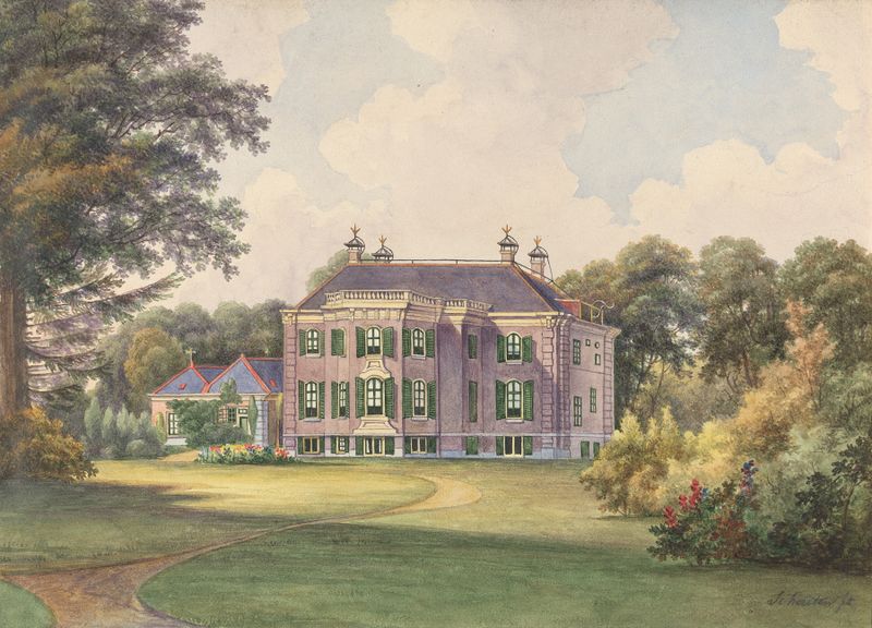 Landscape by Gerrit Jan Schouten, Dutch Golden Age, depicting lush greenery and hills.