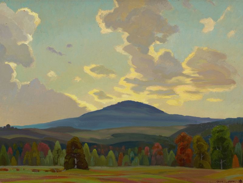 Paisaje de Black Mountain, Ozarks de Olin Travis, óleo sobre lienzo