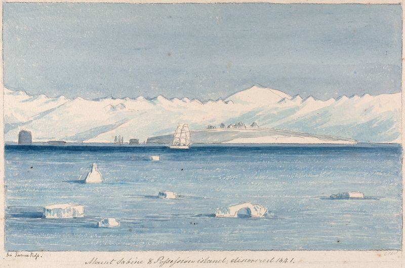 Paisaje de Mount Sabine & Possessions Island de Charles Hamilton Smith, medio desconocido.