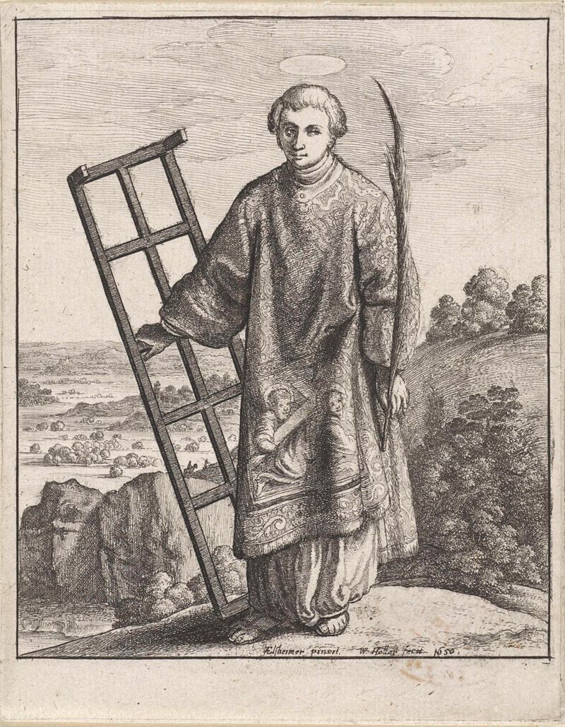 Retrato de H. Laurentius, gravura de Wenceslaus Hollar