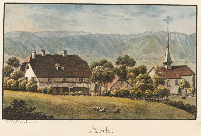 Arco dourado com detalhes intrincados de Jakob Samuel Weibel, meio desconhecido
