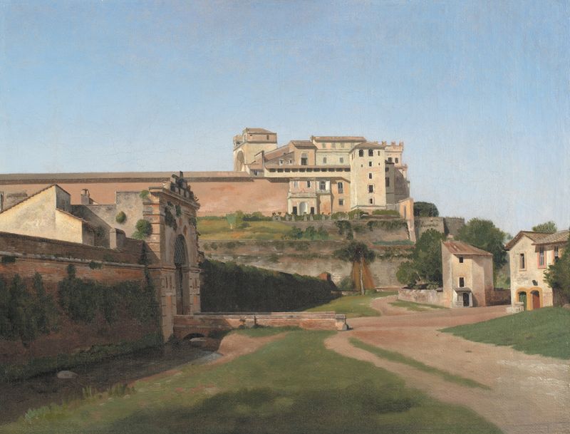 Porta Angelica e parte do Vaticano de Christoffer Wilhelm Eckersberg, óleo