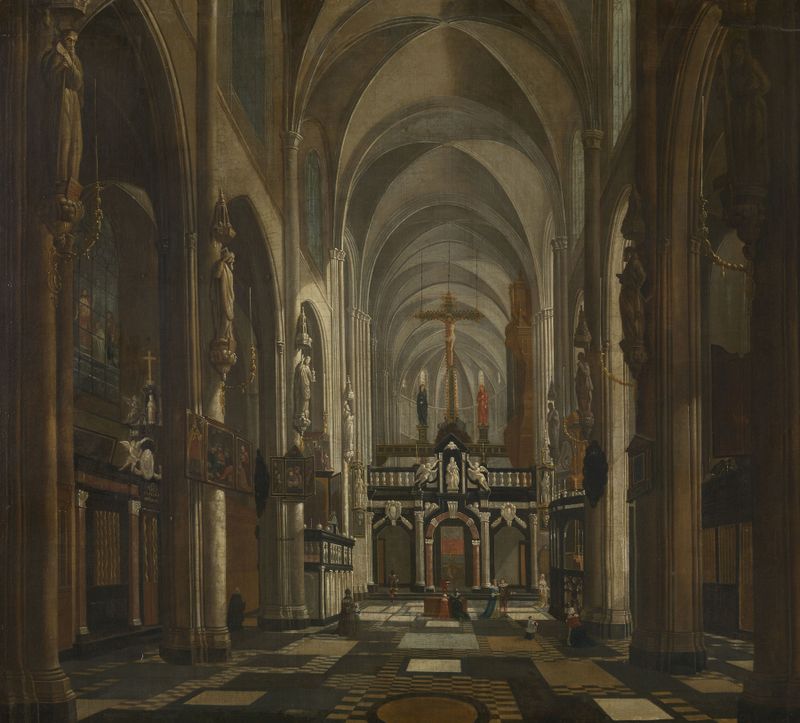 Interior of the former Saint Donatus Church by Jan Baptist van Meunincxhove