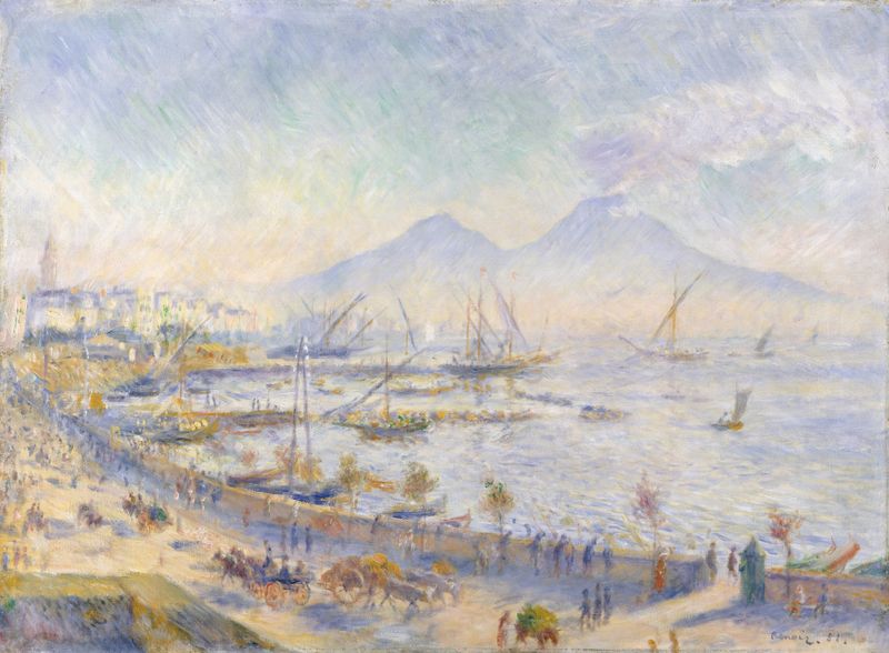 Marine scene in oil painting by Pierre-Auguste Renoir