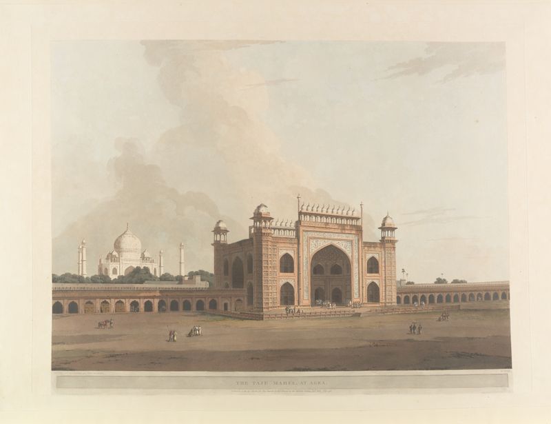 Grabado de paisaje por Thomas Daniell que representa la naturaleza serena y el horizonte.