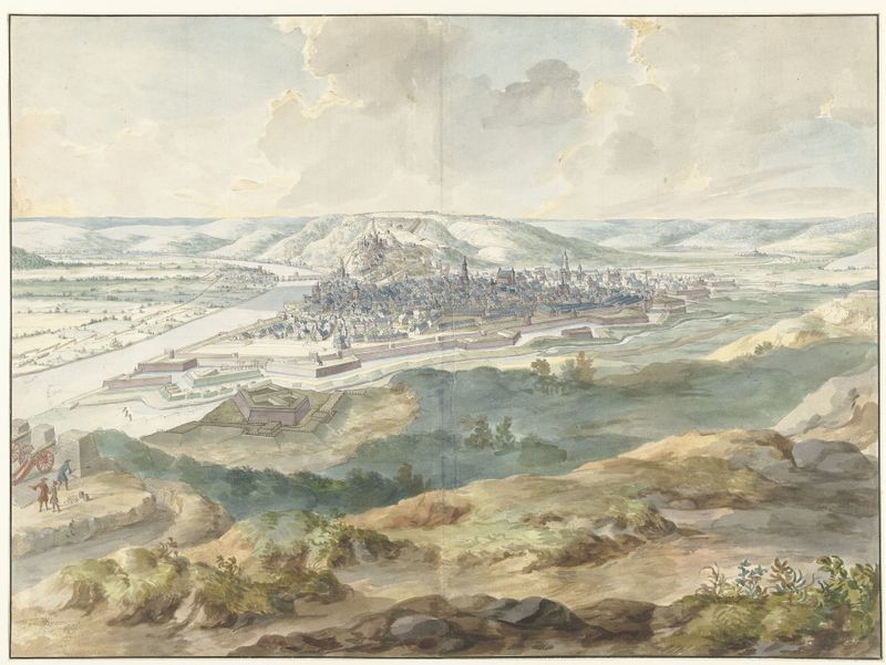 Historical landscape of the siege of Namur in 1695 by Dirk Maas