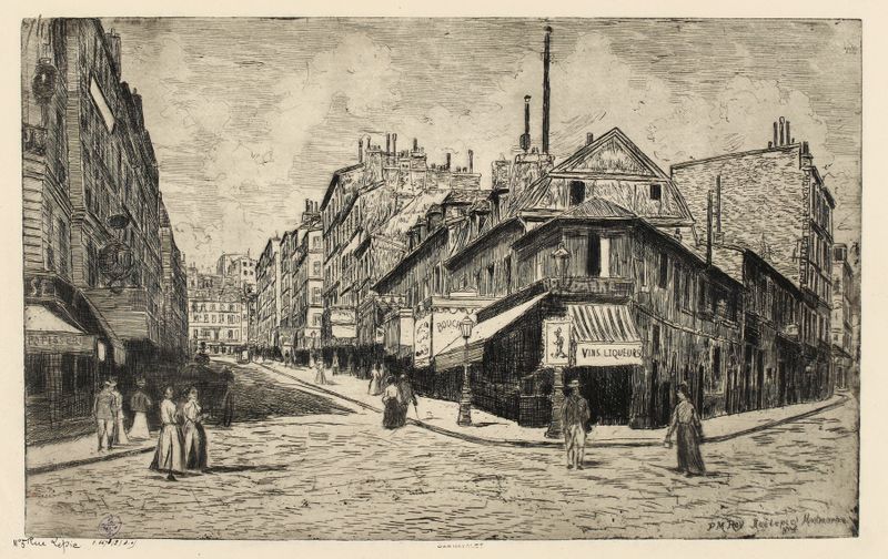 Rue Lepic à Montmartre by Pierre-Marcel Roy, impressionism, genre scene
