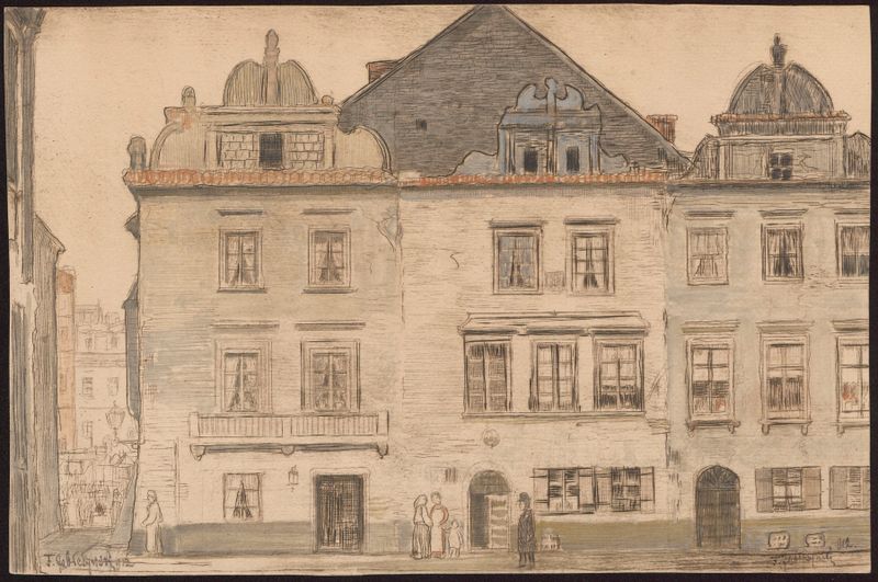 Casas del casco antiguo en Varsovia, Impresionismo de Feliks Jabłczyński