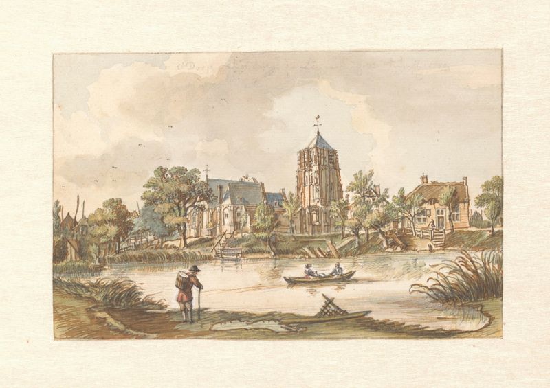 Landscape featuring the Linge River by Jan de Beijer, 1750, oil painting