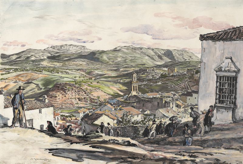 Andalusia, Espanha de Muirhead Bone, impressionismo, paisagem