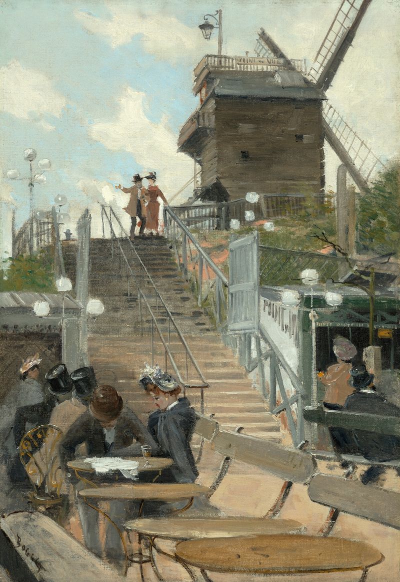 Le Moulin de la Galette by Frank Myers Boggs, impressionism, genre scene