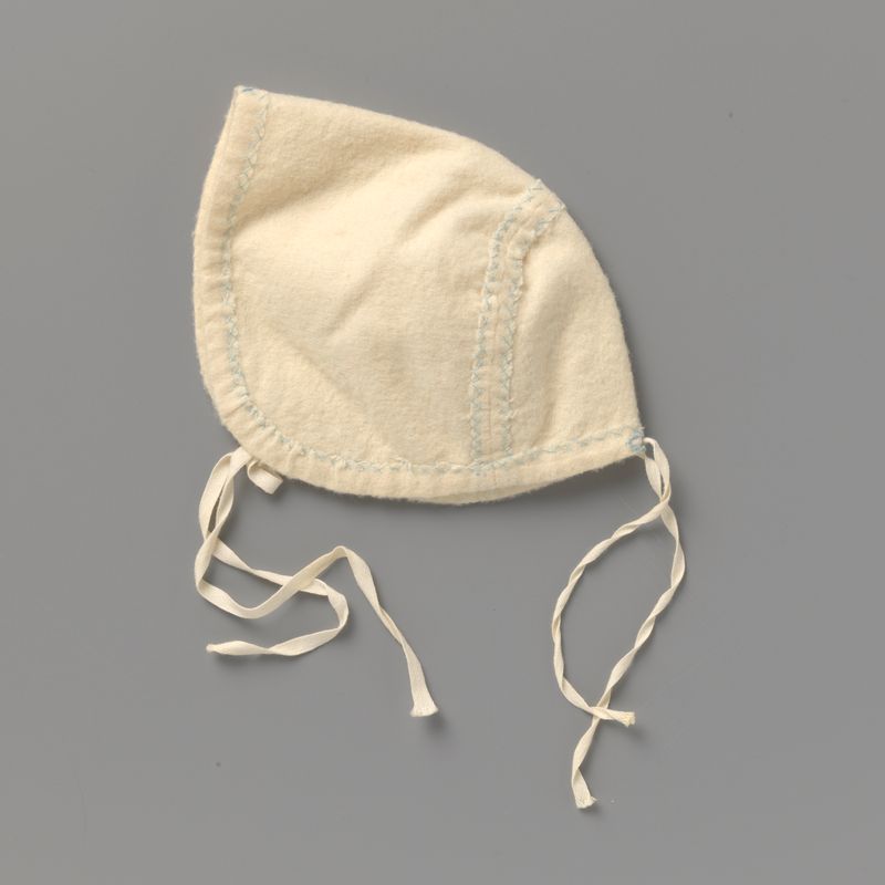Gorro de lã com ponto de flanela azul de Unknown Artist